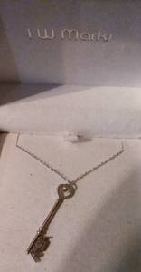 lot 68 image: Sterling Silver Aloha Key Necklace in Box