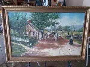 lot 156 image: Vintage style Signed Painting. See Signature