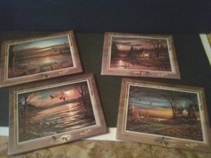 lot 172 image: 4 Terry Redlin Country Neighbors Duck Plates