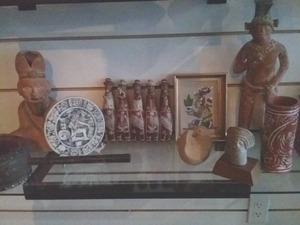 lot 175 image: South American Dcor( Clay Peruvian Flute, and more)