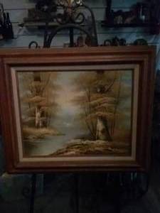 lot 189 image: Landscape Painting on Canvas. Signed