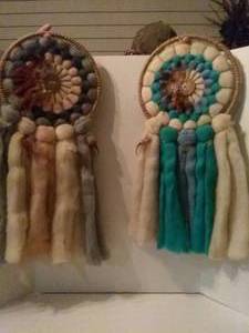 lot 245 image: Pair of Native American MandalaDreamcatchers