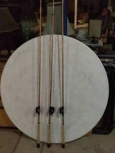 lot 246 image: 3 Extendable to 10 ft Crappie Rig Fishing Poles
