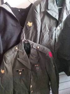 lot 279 image: Military Uniforms plus Collection of old Bullets and Casings &amp more