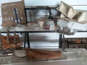lot 289 image: Generous Quantity of Nautical Dcor(including Driftwood, ship, and More)