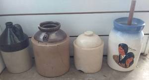 lot 270 image: Old Crocks and Vintage Butter Churn With Native Theme