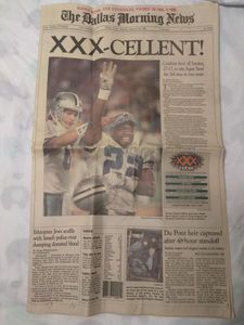 lot 46 image: DALLAS MORNING NEWS JANUARY 29, 1996 SECTION A NEWSPAPER COWBOYS
