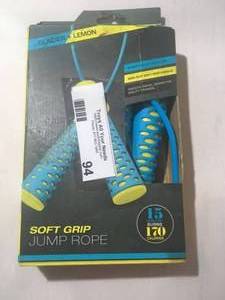 lot 94 image: GLACIER AND LEMON SOFT GRIP JUMP ROPE