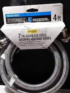 lot 110 image: EVERBILT 4FOOT WASHING MACHINE WATER HOSES
