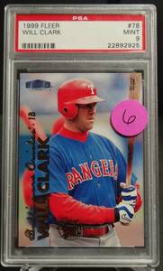 lot 301 image: GRADED PSA MINT 9 - 1999 Fleer Baseball #78 Will Clark