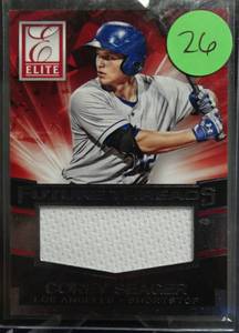 lot 26 image: 2015 PANINI ELITE FUTURE THREADS COREY SEAGER #15 LOS ANGELES DODGERS