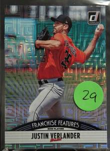 lot 29 image: JUSTIN VERLANDER  FORREST WHITLEY 2019 DONRUSS FRANCHISE FEATURES VECTOR #FF6