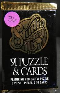 lot 36 image: Leaf 1991 Studio MLB Baseball Card Packs NewUnopened
