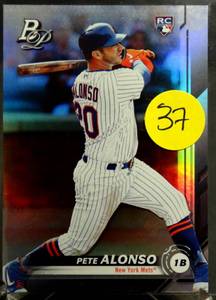 lot 37 image: ROOKIE - 2019 Bowman Platinum Pete Alonso #20 RC