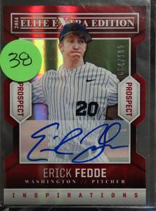 lot 38 image: LIMITED AUTOGRAPH PROSPECT (004100) - 2014 Elite Extra Edition Prospect Inspirations Autograph Erick Fedde