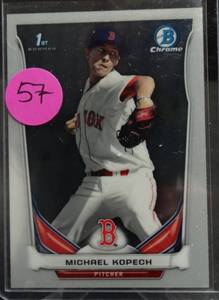 lot 57 image: MICHAEL KOPECH - Red Sox - 2014 Bowman Chrome Draft #CDP29