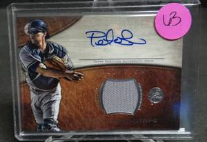 lot 63 image: AUTOGRAPHED RELIC - 2014 Topps Bowman Inception Peter OBrien RC Auto Jersey Yankees #AR-POB