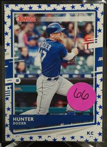 lot 66 image: 2020 Donruss Independence Day #72 Hunter Dozier - Kansas City Royals
