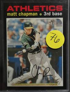 lot 76 image: 2020 Heritage Matt Chapman #468 SP Short Print