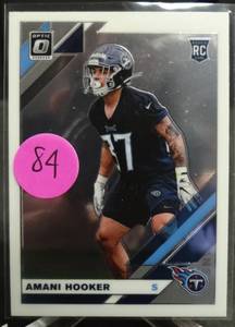 lot 84 image: ROOKIE - 2019 OPTIC AMANI HOOKER ROOKIE Base RC #140 Tennessee Titans