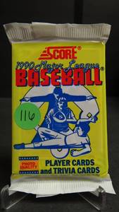 lot 116 image: 1990 SCORE PLAYER CARDS & TRIVIA UNOPENED PACK