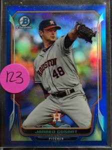 lot 123 image: LIMITED 189250 - 2014 Bowman Chrome Blue Refractor 250 Jarred Cosart #219
