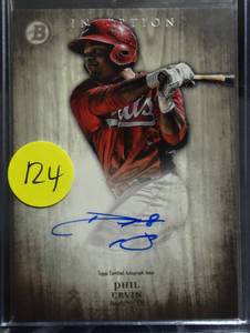 lot 124 image: AUTOGRAPHED - Phil Ervin 2014 Bowman Inception RC Prospect Auto PA-PE Cincinnati Reds