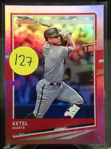 lot 127 image: 2020 Donruss KETEL MARTE The Pike HOLO Pink Variation SP Diamondbacks