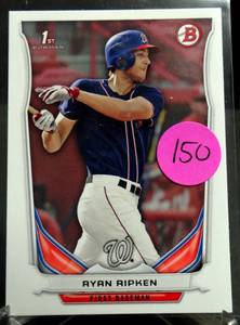 lot 150 image: 2014 Bowman Chrome Draft Baseball #CDP32 Ryan Ripken Washington Nationals