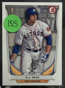 lot 155 image: ROOKIE - A.J. Reed  2014 Bowman Chrome Draft #CDP40 Astros