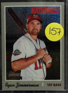 lot 157 image: LIMITED (577999) - 2019 Topps Heritage Mega Box Exclusive Chrome 999 Ryan Zimmerman #THC-235