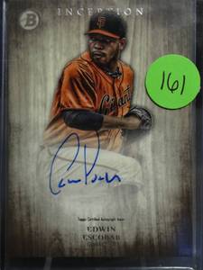 lot 161 image: AUTOGRAPHED PROSPECT - 2014 Bowman Inception Prospect Auto #PA-EE Edwin Escobar San Francisco Giants