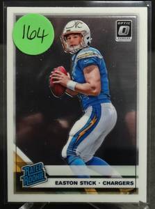 lot 164 image: RATED ROOKIE - Easton Stick Optic Rated Rookie Base NFL RC Panini Donruss Optic