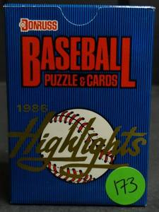 lot 173 image: 1986 Donruss Highlights Baseball Sealed Sets - Bo Jackson RC
