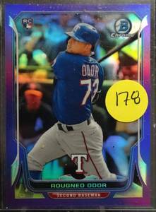 lot 178 image: LIMITED (122150) - 2014 Bowman Chrome Purple Refractor 150 Rougned Odor #23 Rookie