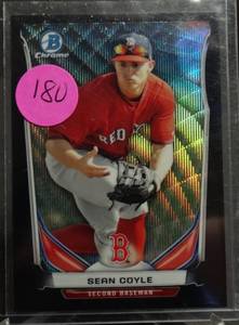 lot 180 image: 2014 Bowman Chrome Draft Top Prospects Black Wave Refractors #CTP67 Sean Coyle