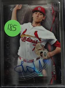 lot 185 image: AUTOGRAPHED - Luke Weaver 2014 Bowman Sterling Prospect Auto CARDINALS