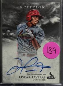 lot 189 image: $$$ AUTOGRAPH - Oscar Taveras Autographed 2013 Bowman Inception Card