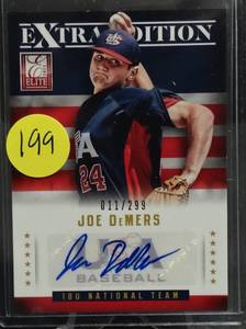 lot 199 image: LIMITED AUTOGRAPH (11299) - JOE DEMERS 2013 PANINI ELITE EXTRA EDITION AUTOGRAPH AUTO 299