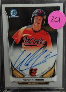 lot 201 image: AUTOGRAPHED - ADRIAN MARIN 2014 BOWMAN CHROME PROSPECTS ROOKIE AUTO AUTOGRAPH BCAP-AM
