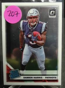 lot 207 image: RATED ROOKIE - 2019 Donruss Optic Damien Harris RC Patriots Rated Rookie #159