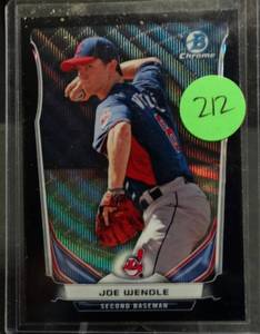 lot 212 image: 2014 Bowman Chrome Prospects Black Wave Refractor Joe Wendle #BCP41