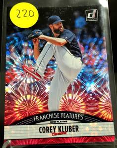 lot 220 image: 2019 DONRUSS BASEBALL FRANCHISE FEATURES COREY KLUBER  MITCH KELLER FF11