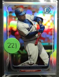 lot 221 image: LIMITED (218500) - 2014 Bowman Chrome HANLEY RAMIREZ Refractor 500 #55