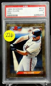lot 226 image: PSA GRADED MINT 9 - 1992 Bowman Will Clark #673 PSA 9