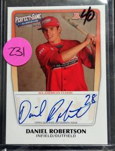 lot 231 image: LIMITED AUTOGRAPH (89225) - 2011 Bowman Draft Perfect Game All-American 225 Daniel Robertson #AAC-DR Auto