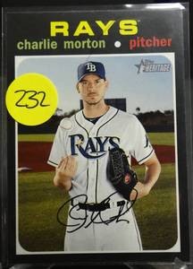 lot 232 image: 2020 Topos Heritage Charlie Morton Sp Tampa Bay Rays #498