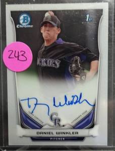 lot 243 image: 2014 Bowman Chrome Daniel Winkler 1st Bowman Autograph Auto