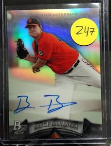 lot 247 image: ON CARD AUTOGRAPH - 2014 Bowman Platinum Bryce Bandilla Rookie Autograph San Francisco Giants