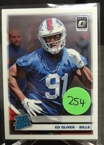 lot 254 image: 2019 Panini Donruss Optic Ed Oliver Rated Rookie #197 Buffalo Bills